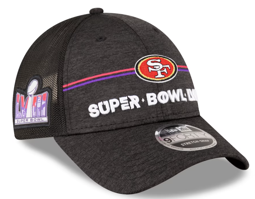 San Francisco 49ers New Era Super Bowl LVIII 9FORTY Trucker Adjustable Vegas Sports Hockey Uniform Sports