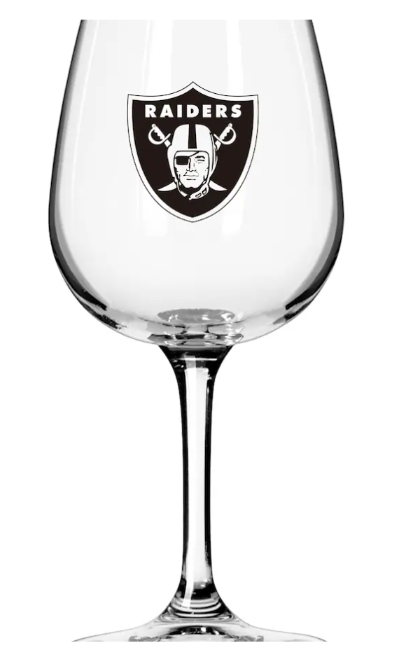 Raiders Stemmed Wine Glass