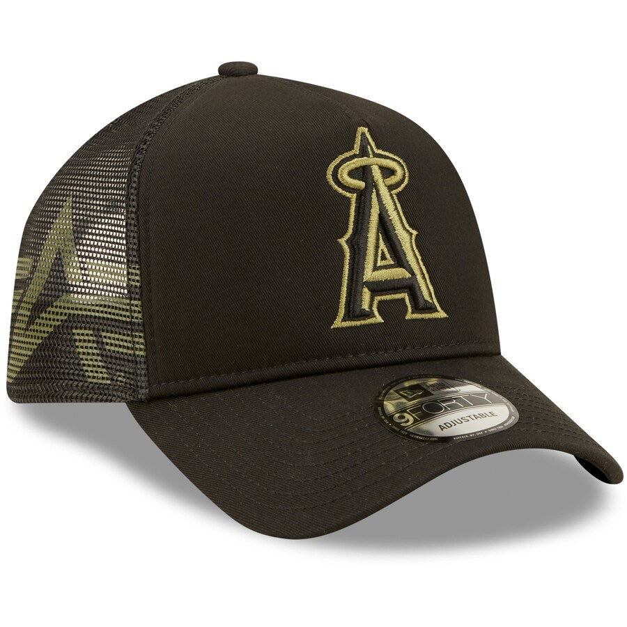 Los Angeles Angels New Era x Alpha Industries Black A-Frame 9FORTY