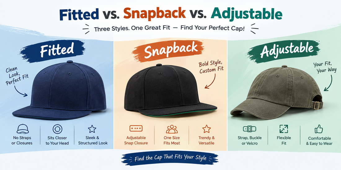 Fitted vs. Snapback vs. Adjustable Hats: Which Should You Choose?