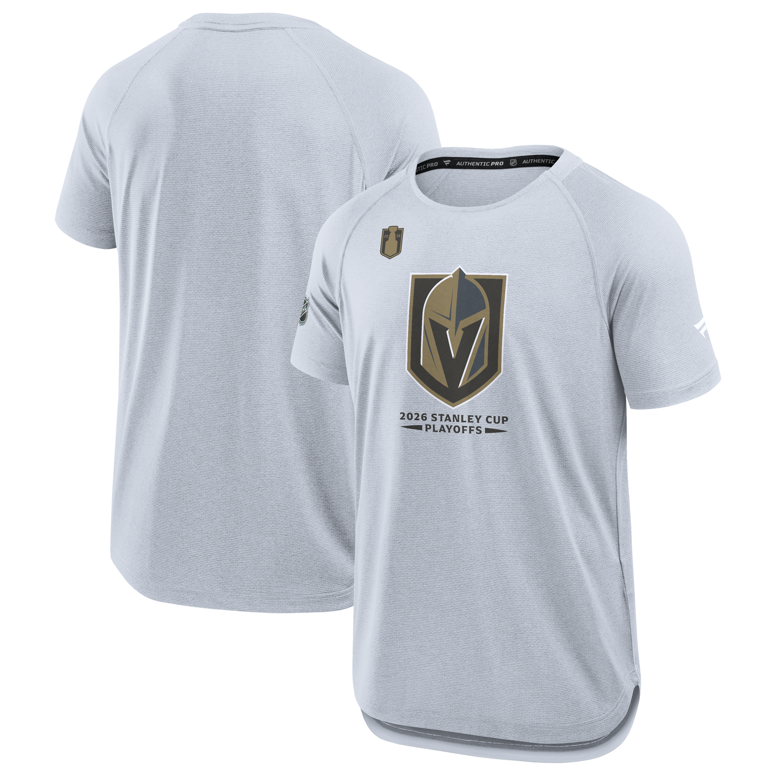 Vegas Golden Knights Fanatics 2026 Stanley Cup Playoffs Authentic Pro Rink Performance T-Shirt - Gray