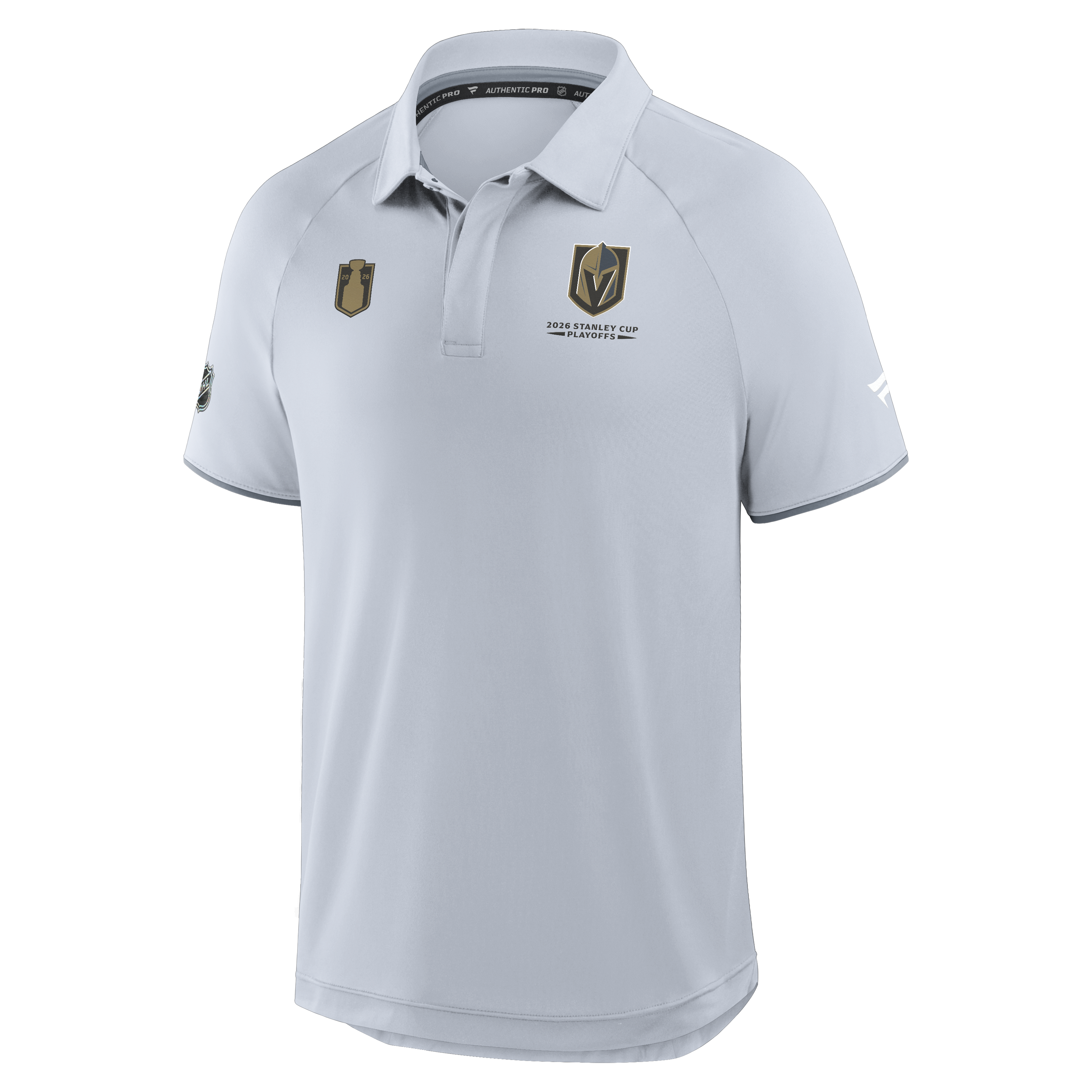 Vegas Golden Knights Fanatics 2026 Stanley Cup Playoffs Authentic Pro Polo - Gray