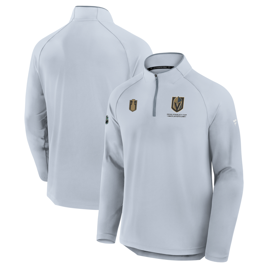 Vegas Golden Knights 2026 Stanley Cup Playoffs Authentic Pro Quarter Zip - Gray