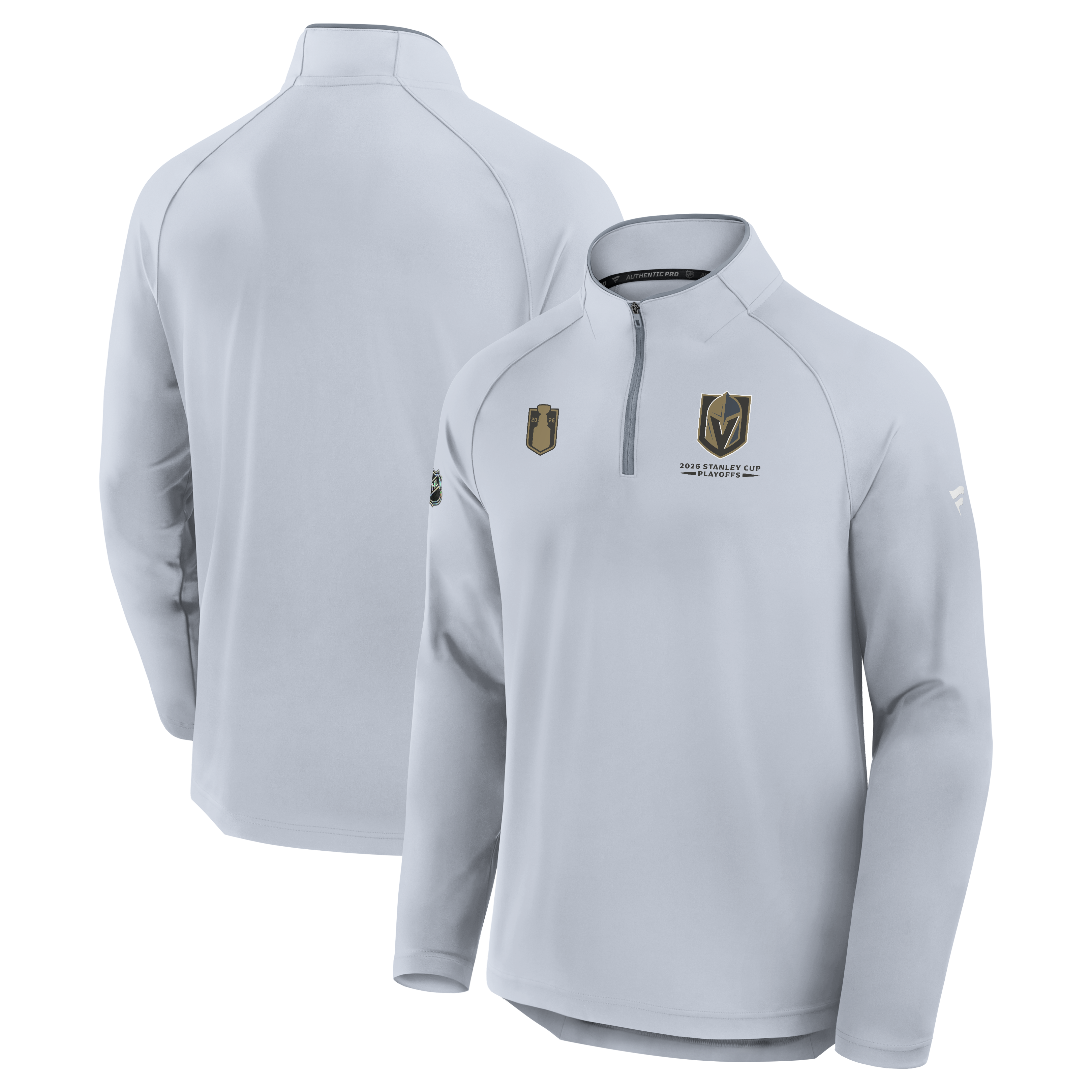 Vegas Golden Knights 2026 Stanley Cup Playoffs Authentic Pro Quarter Zip - Gray