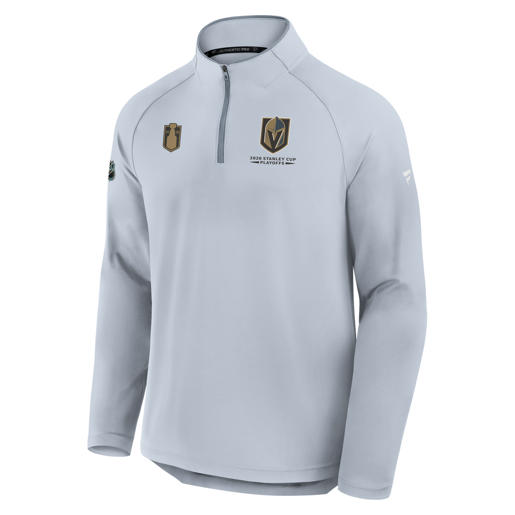 Vegas Golden Knights 2026 Stanley Cup Playoffs Authentic Pro Quarter Zip - Gray