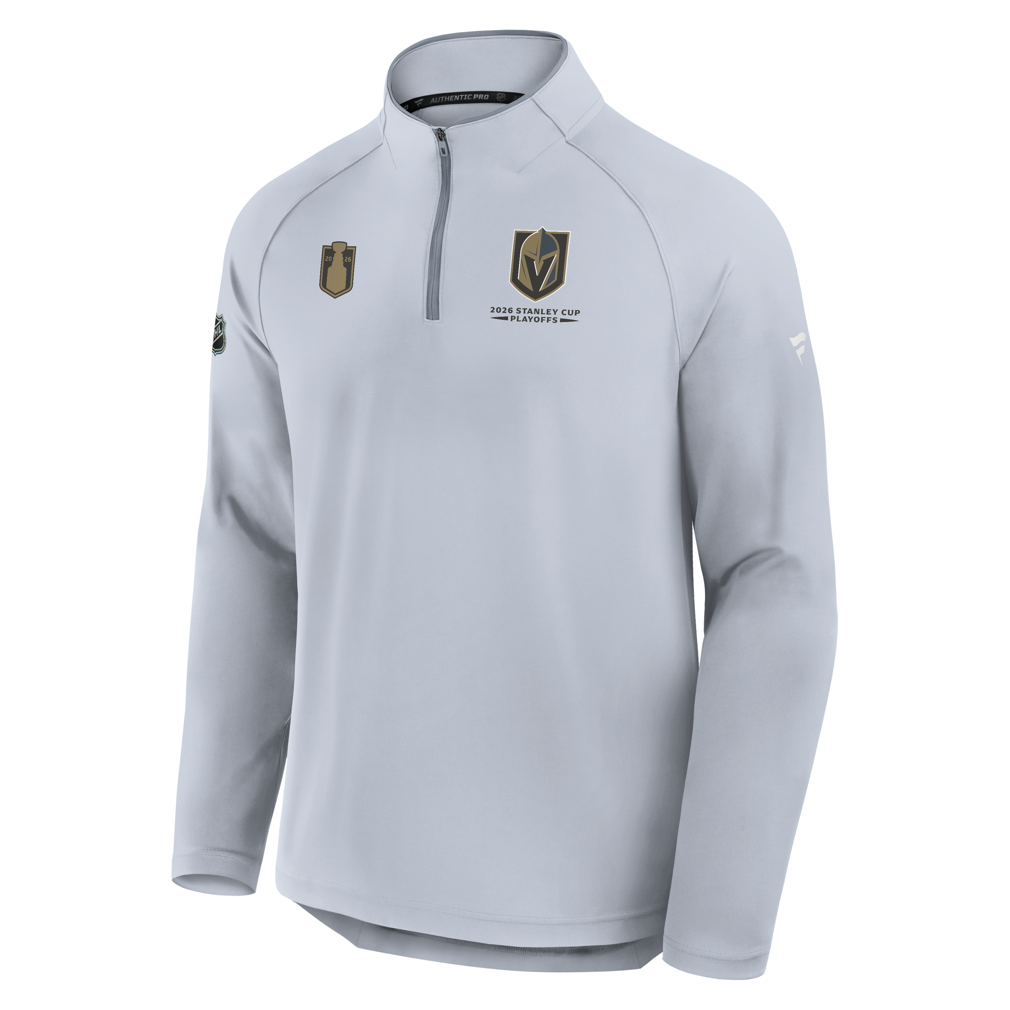 Vegas Golden Knights 2026 Stanley Cup Playoffs Authentic Pro Quarter Zip - Gray
