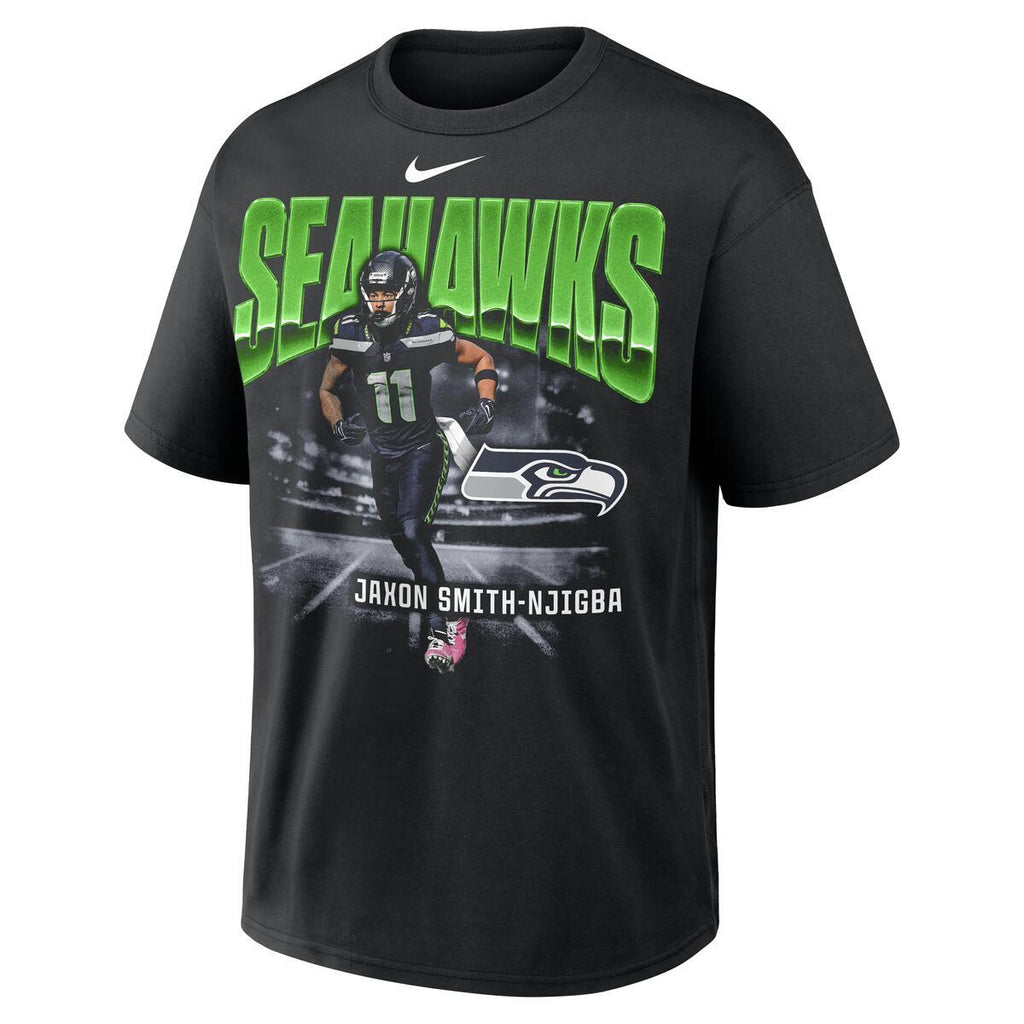 Jaxon Smith-Njigba Seattle Seahawks Nike Player Graphic Oversized Max90 T-Shirt - Black