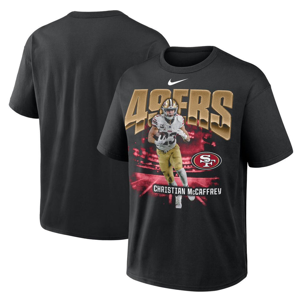 Christian McCaffrey San Francisco 49ers Nike Player Graphic Oversized Max90 T-Shirt - Black