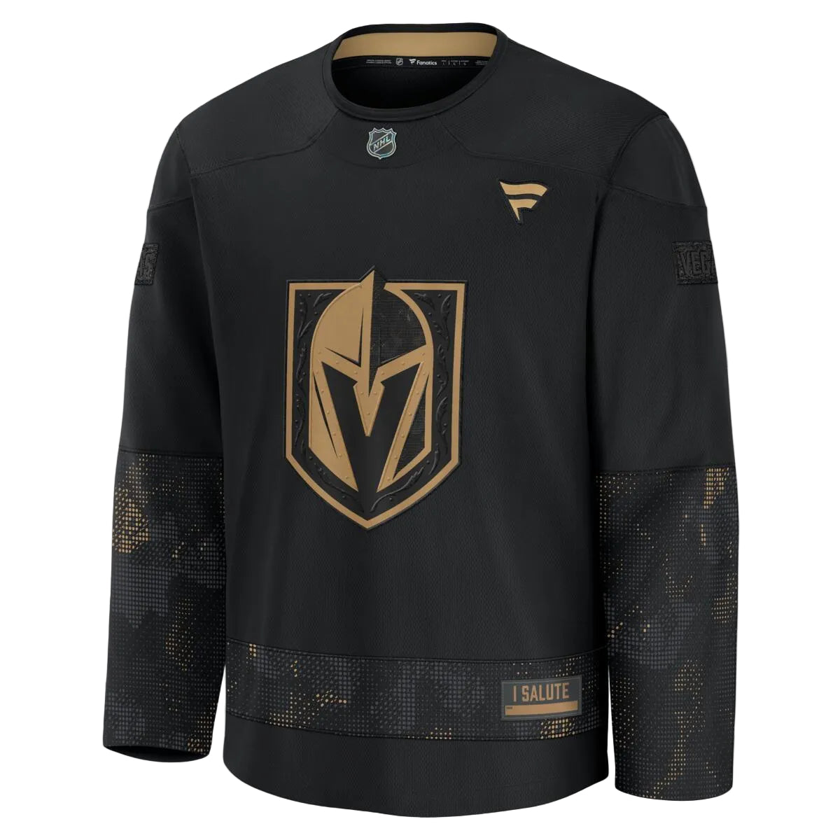 Vegas Golden Knights Fanatics 2024 Military Appreciation Practice Jersey - Black