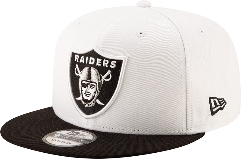 Las Vegas Raiders NFL New Era Men's 9Fifty 2 Tone White/Black Snapback Hat