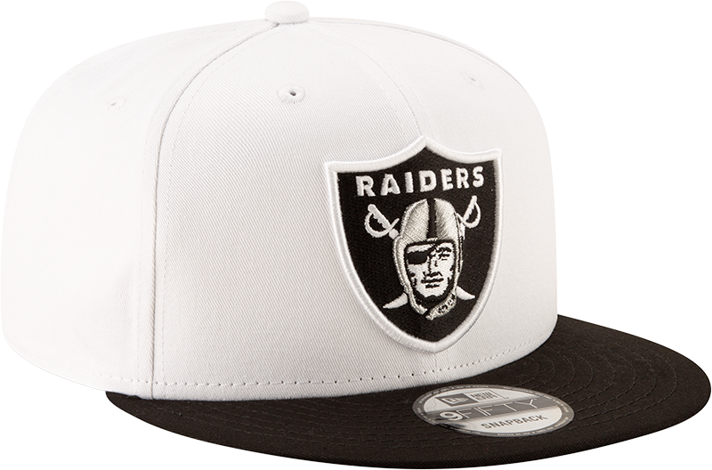 Las Vegas Raiders NFL New Era Men's 9Fifty 2 Tone White/Black Snapback Hat