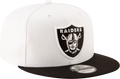 Las Vegas Raiders NFL New Era Men's 9Fifty 2 Tone White/Black Snapback Hat