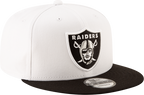 Las Vegas Raiders NFL New Era Men's 9Fifty 2 Tone White/Black Snapback Hat