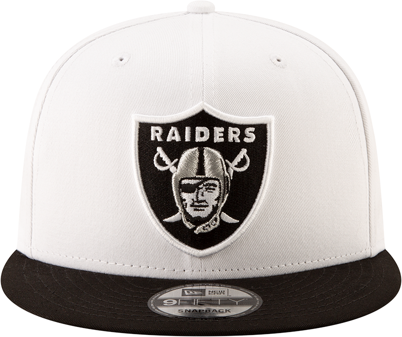 Las Vegas Raiders NFL New Era Men's 9Fifty 2 Tone White/Black Snapback Hat