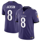 Lamar Jackson Baltimore Ravens Nike NFL Team Vapor F.U.S.E. Stitched Limited Jersey Home - Purple