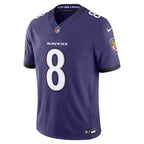 Lamar Jackson Baltimore Ravens Nike NFL Team Vapor F.U.S.E. Stitched Limited Jersey Home - Purple