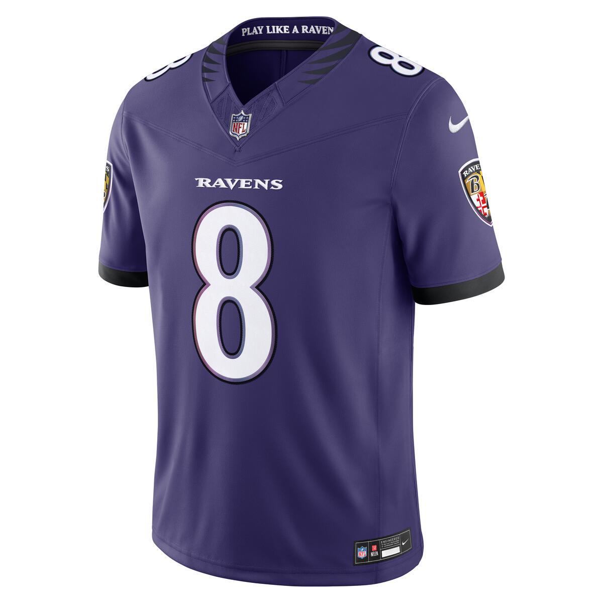 Lamar Jackson Baltimore Ravens Nike NFL Team Vapor F.U.S.E. Stitched Limited Jersey Home - Purple