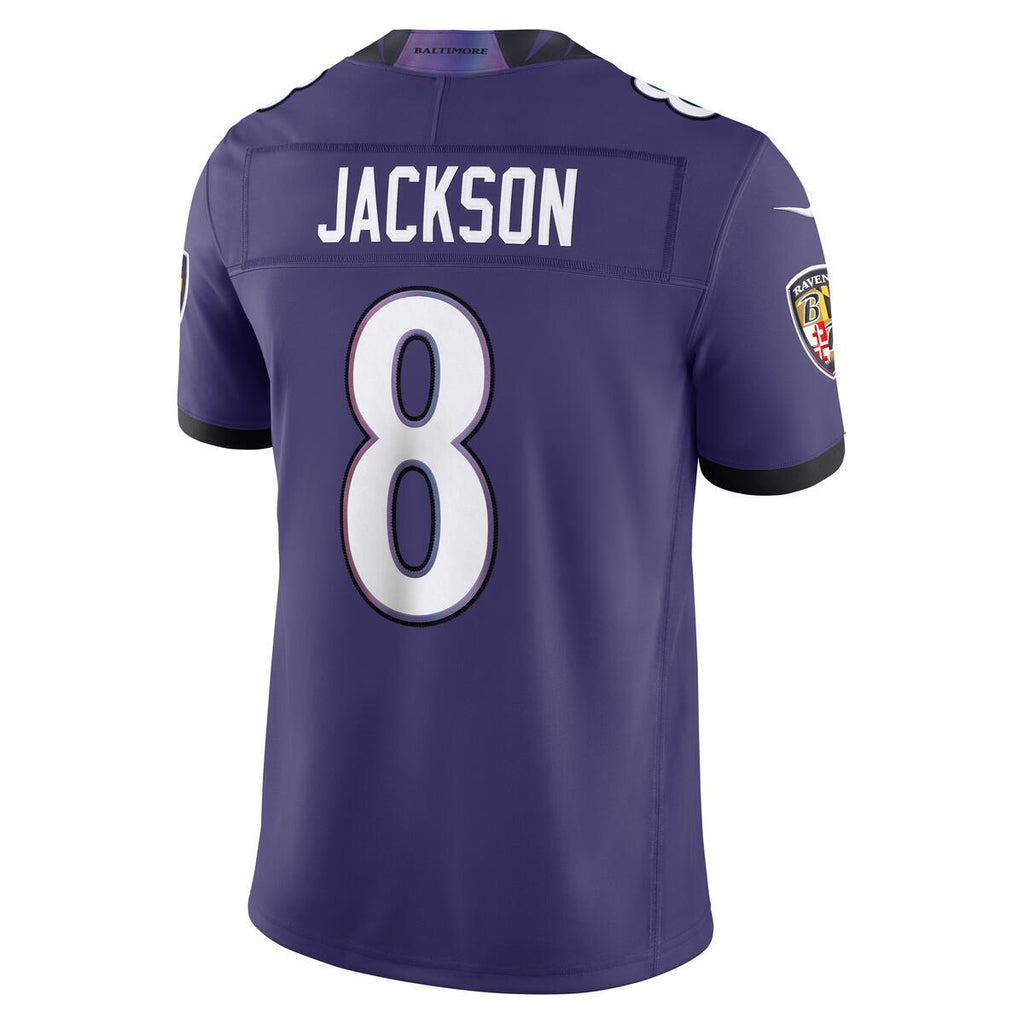 Lamar Jackson Baltimore Ravens Nike NFL Team Vapor F.U.S.E. Stitched Limited Jersey Home - Purple
