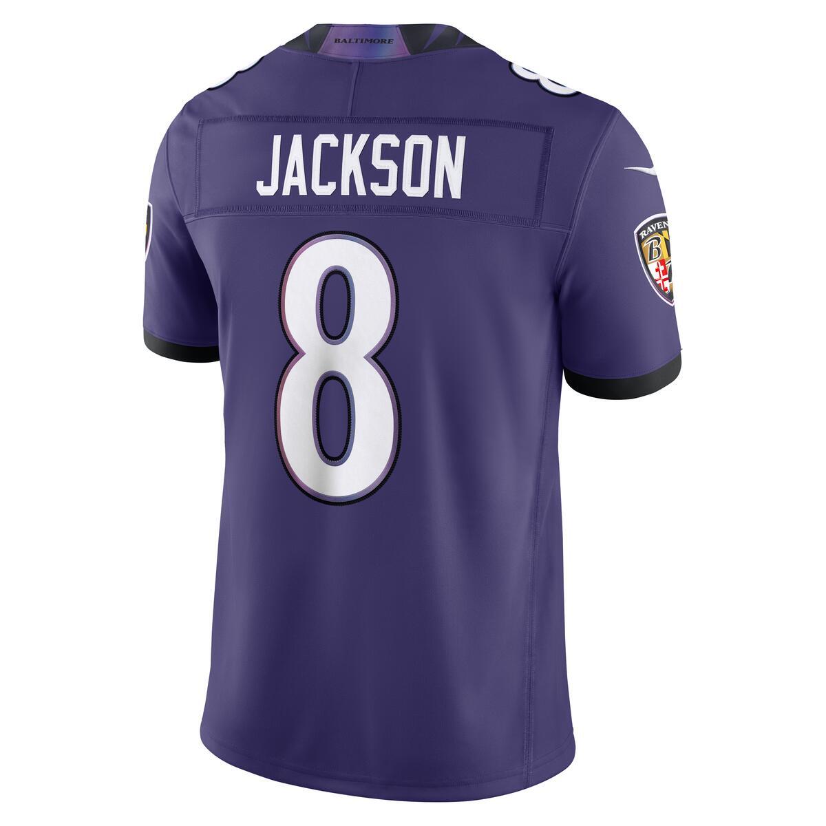 Lamar Jackson Baltimore Ravens Nike NFL Team Vapor F.U.S.E. Stitched Limited Jersey Home - Purple