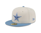 Dallas Cowboys New Era 2 Tone Color Pack Faded Denim Blue / Light Beige 59FIFTY Fitted