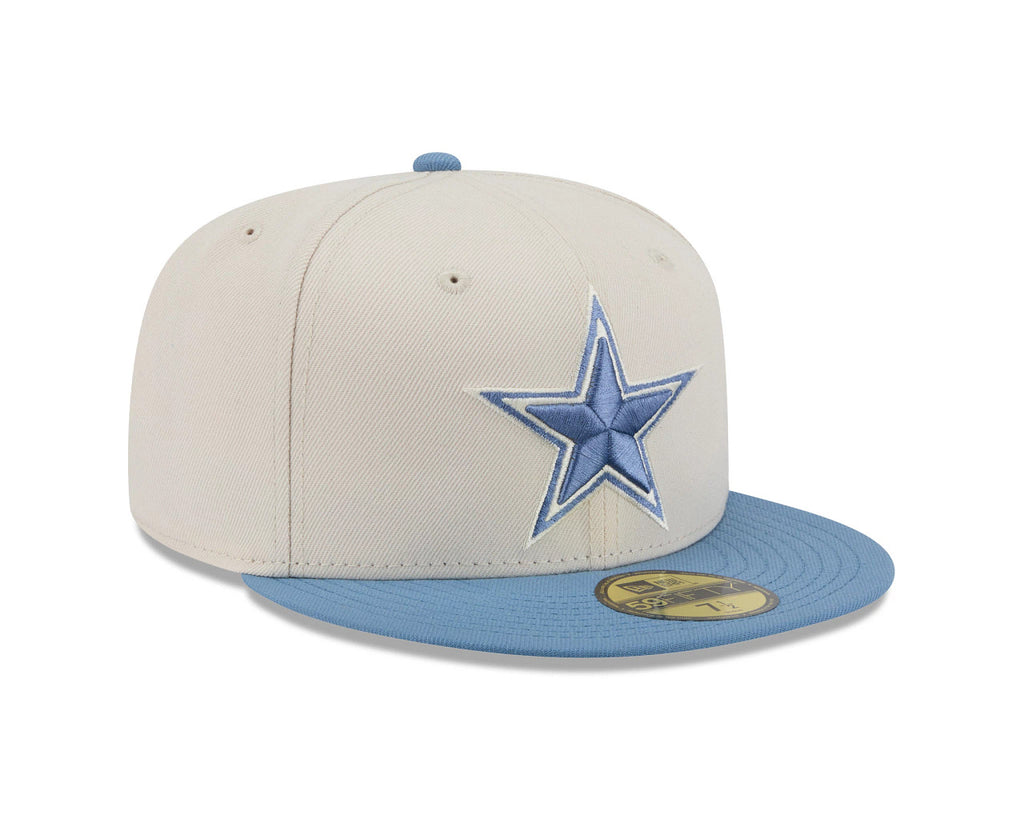Dallas Cowboys New Era 2 Tone Color Pack Faded Denim Blue / Light Beige 59FIFTY Fitted