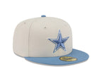Dallas Cowboys New Era 2 Tone Color Pack Faded Denim Blue / Light Beige 59FIFTY Fitted