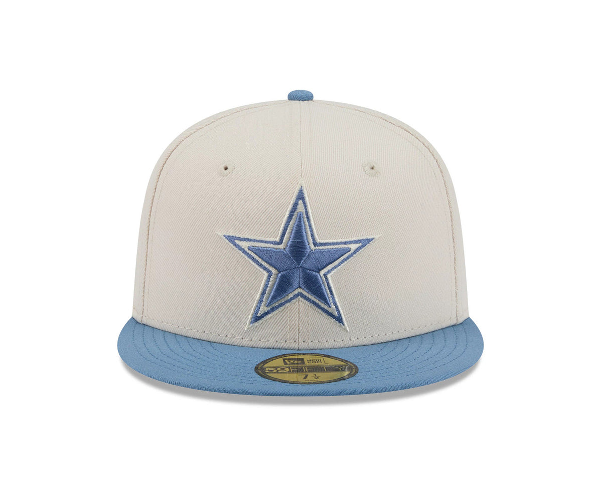 Dallas Cowboys New Era 2 Tone Color Pack Faded Denim Blue / Light Beige 59FIFTY Fitted