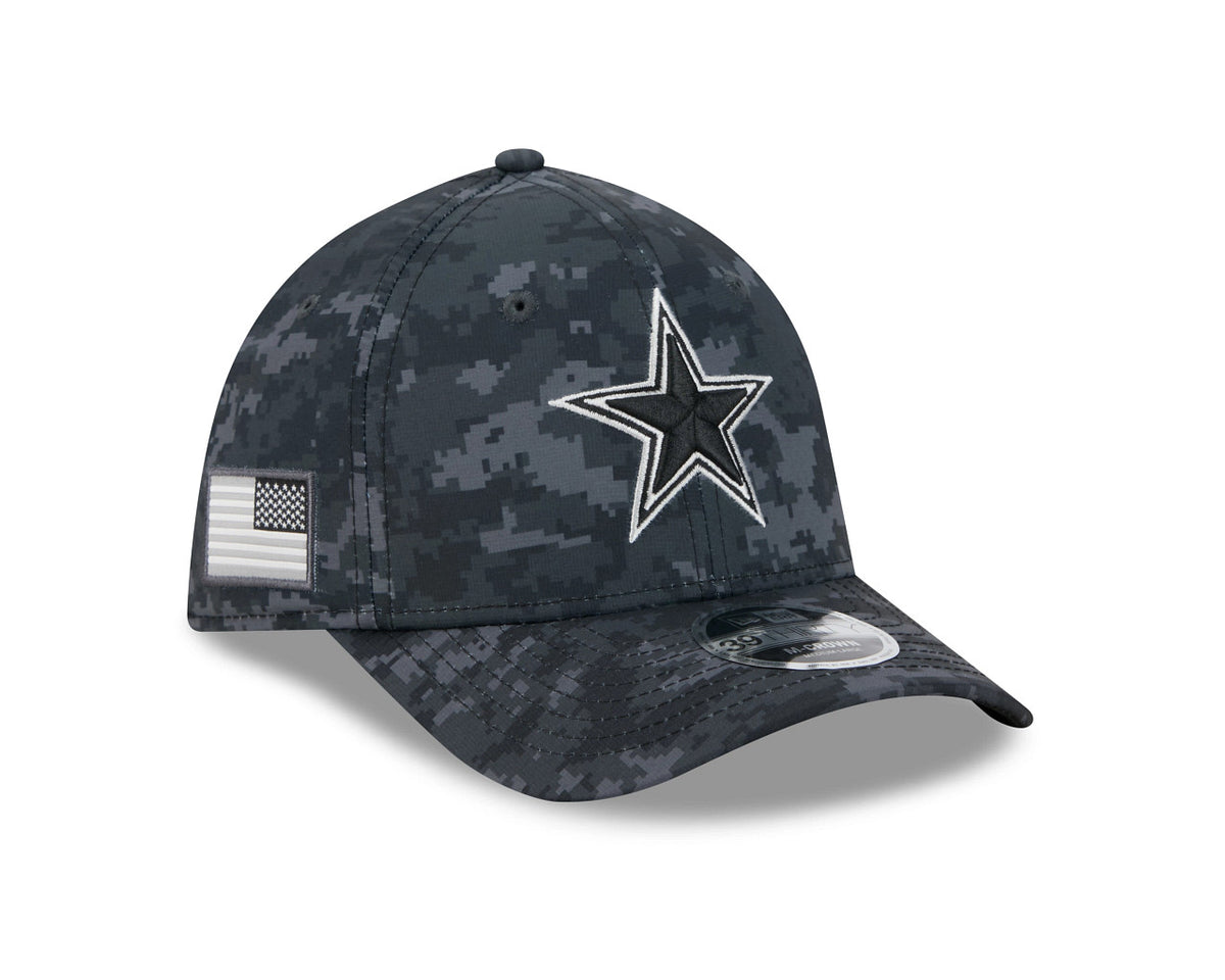 Dallas Cowboys New Era 2026 NFL Salute To Service 39THIRTY M-Crown Stretch Hat - Black