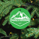 Reunion Round Christmas Ceramic Ornament (Glossy Surface)