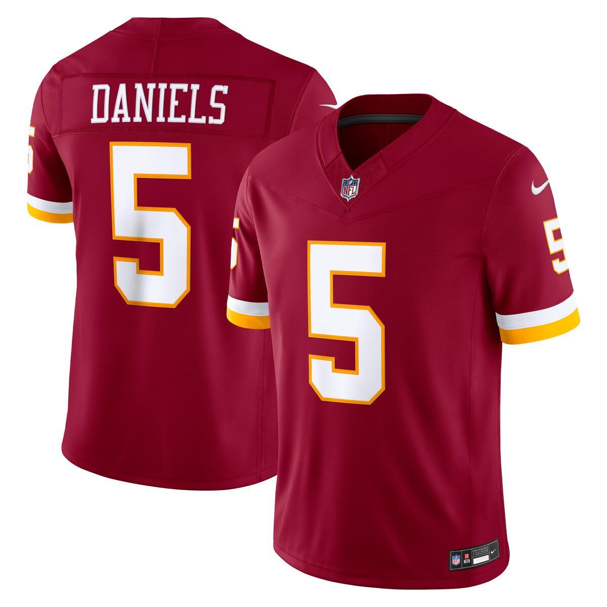 Jayden Daniels Washington Commanders Nike NFL Vapor F.U.S.E. Stitched Limited Jersey Home - Burgandy