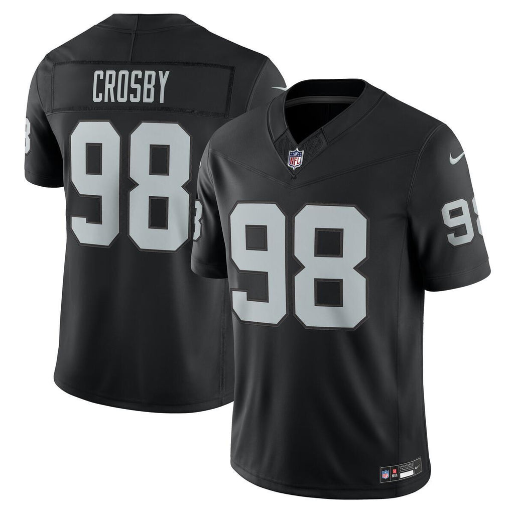 Maxx Crosby Las Vegas Raiders Nike NFL Team Vapor F.U.S.E. Stitched Limited Jersey Home - Black