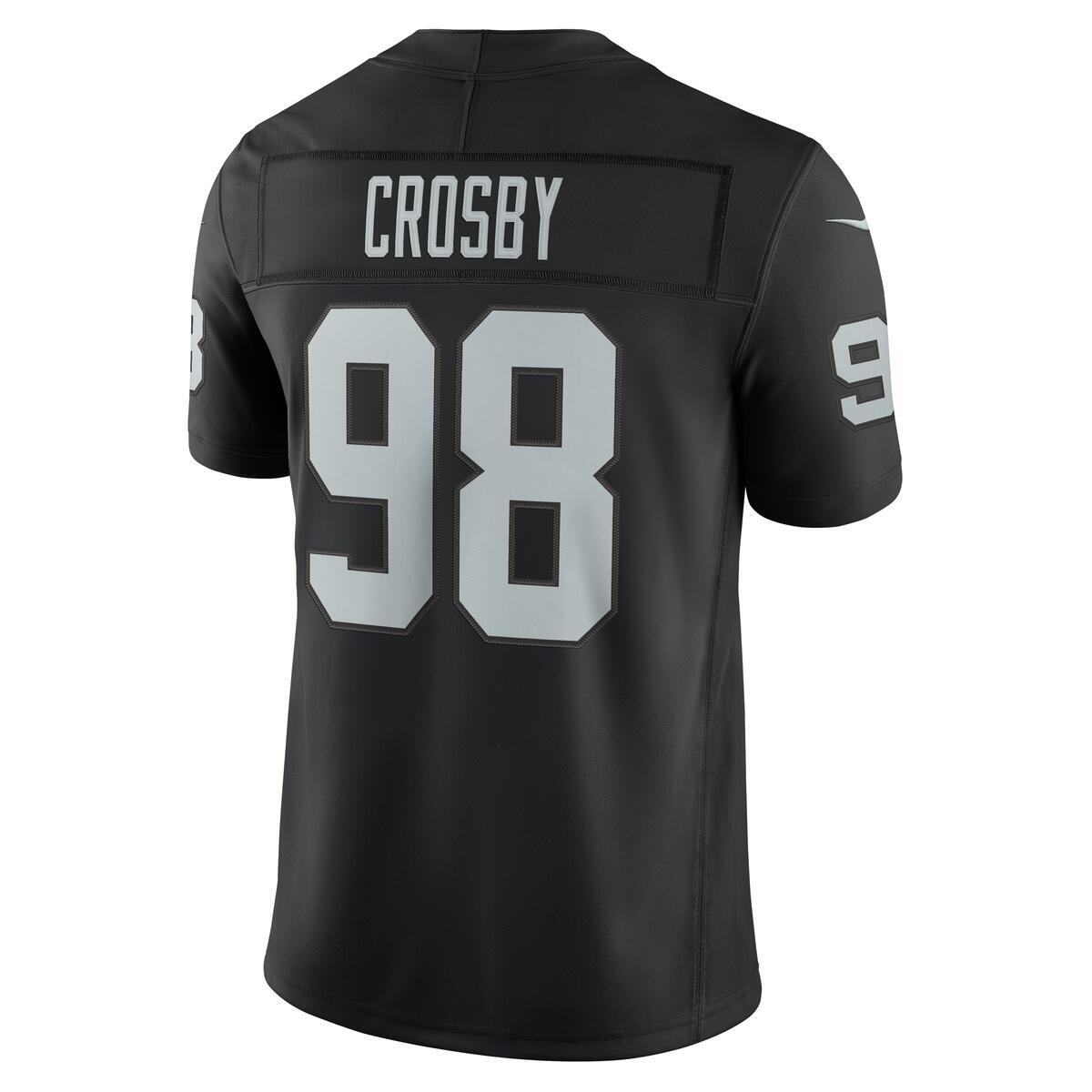 Maxx Crosby Las Vegas Raiders Nike NFL Team Vapor F.U.S.E. Stitched Limited Jersey Home - Black