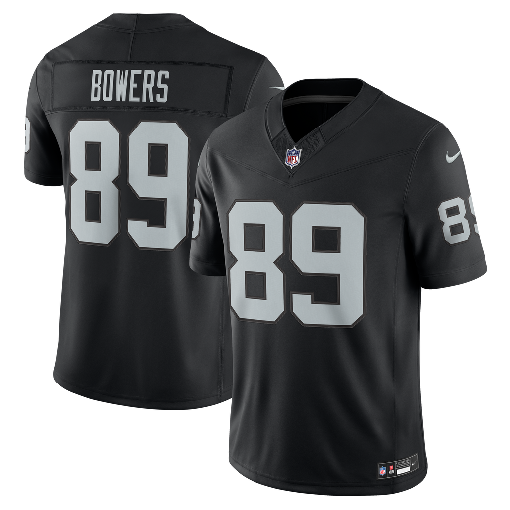 Brock Bowers Las Vegas Raiders Nike NFL Team Vapor F.U.S.E. Stitched Limited Jersey Home - Black