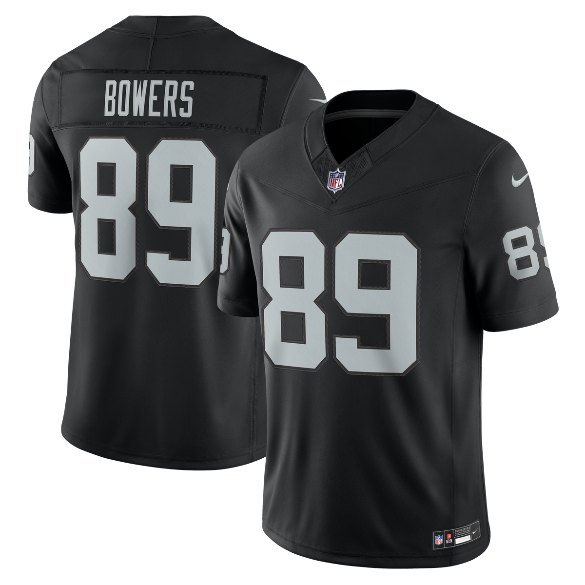 Brock Bowers Las Vegas Raiders Nike NFL Team Vapor F.U.S.E. Stitched Limited Jersey Home - Black