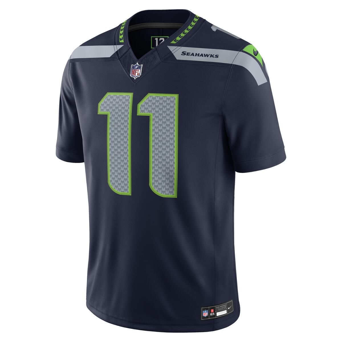 Jaxon Smith-Njigba Seattle Seahawks Nike Alternate Vapor F.U.S.E. Stitched Limited Jersey Home - Navy