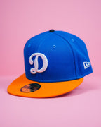 MLB Los Angeles Dodgers New Era 59-Fifty Palette Blue/ Dim Orange - Gray UV
