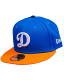 MLB Los Angeles Dodgers New Era 59-Fifty Palette Blue/ Dim Orange - Gray UV