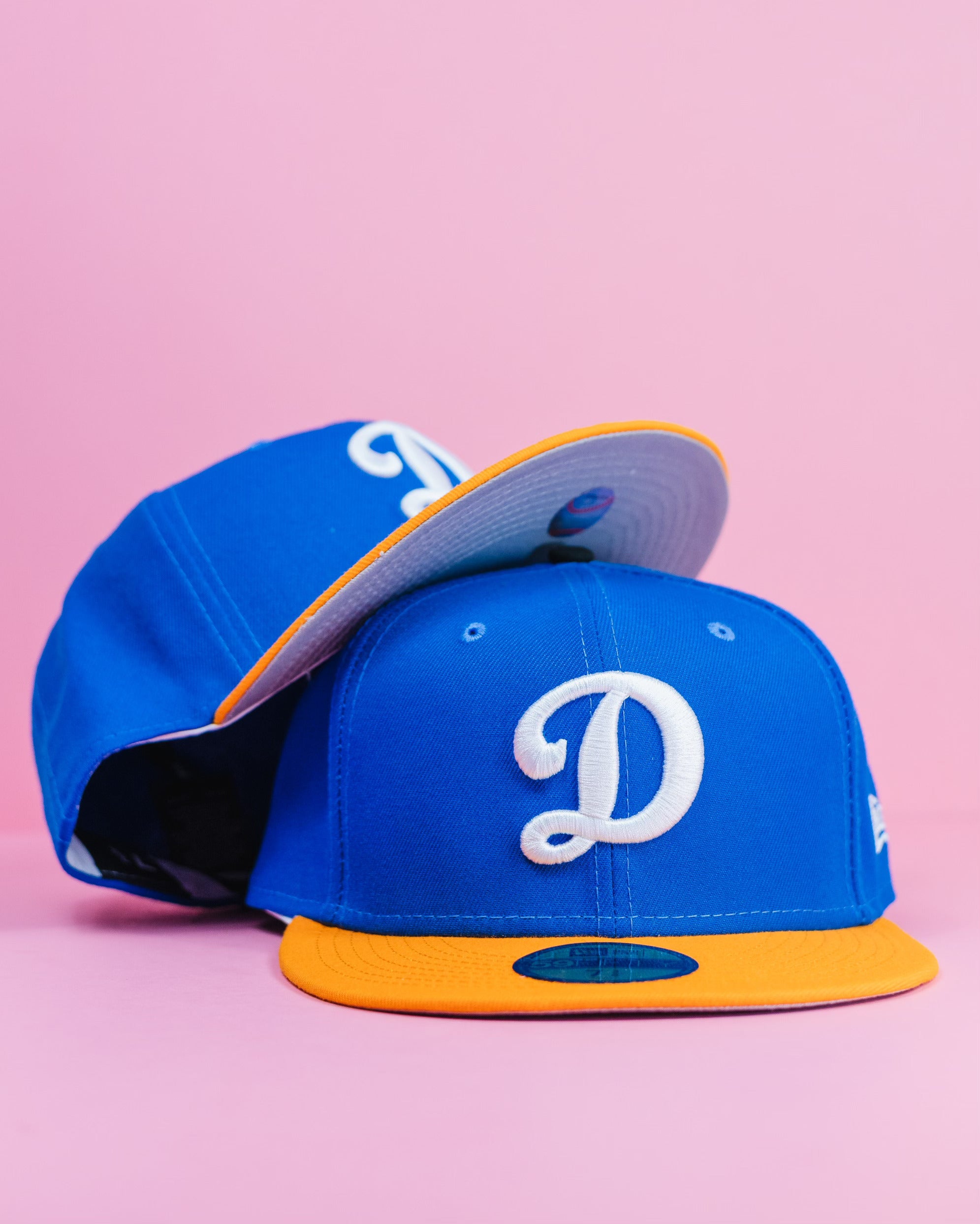 MLB Los Angeles Dodgers New Era 59-Fifty Palette Blue/ Dim Orange - Gray UV