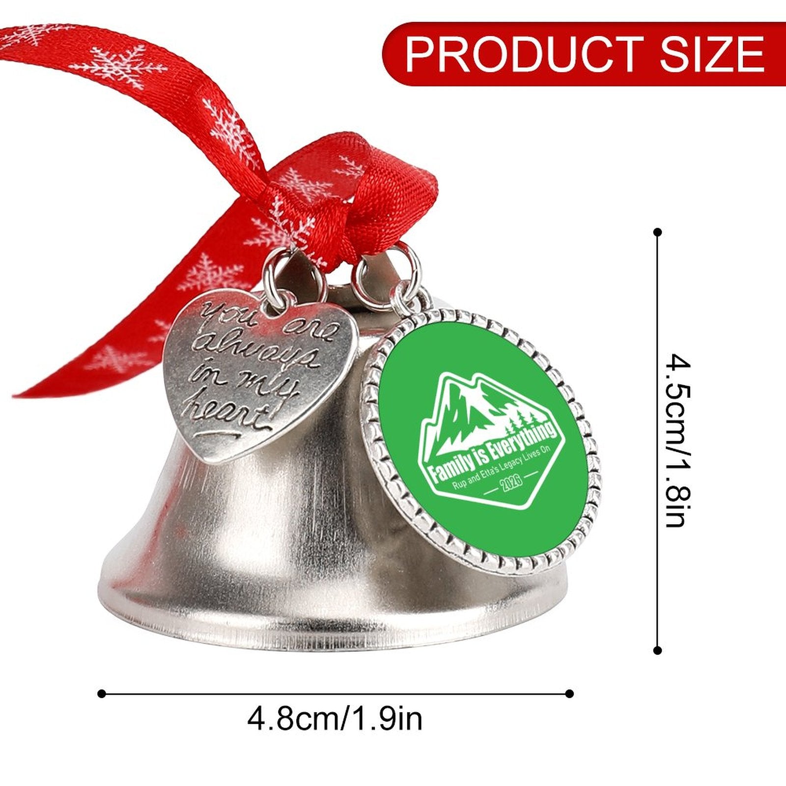 Reunion Christmas Bell Ornament