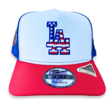 Los Angeles Dodgers New Era Multi Colored USA 250th 9FIFTY A-Frame Snapback