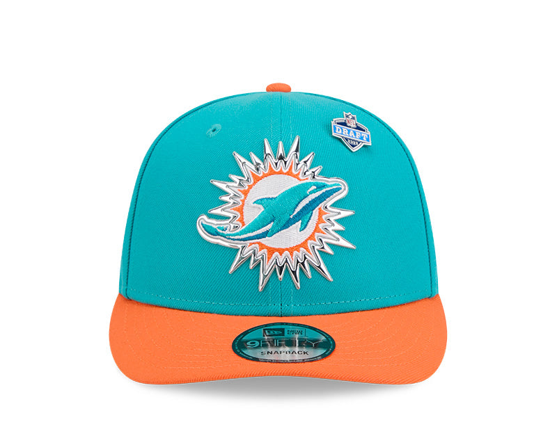 New Era 2026 NFL Draft On Stage Pre-Curved 9FIFTY Snapback Hat Dolphins