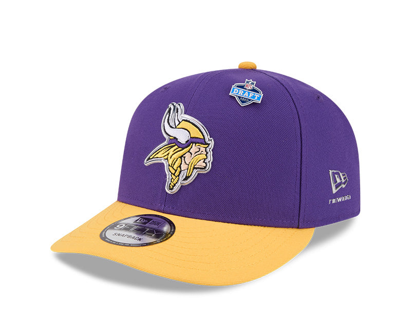 New Era 2026 NFL Draft On Stage Pre-Curved 9FIFTY Snapback Hat Vikings