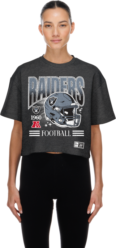 Las Vegas Raiders New Era Women's NFL Cropped Throwback Helmet T