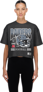 Las Vegas Raiders New Era Women's NFL Cropped Throwback Helmet T