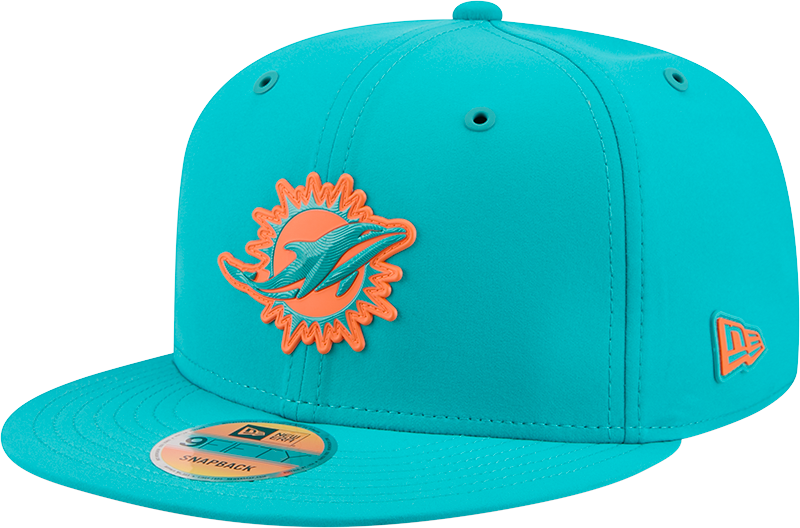 Miami Dolphins New Era 2026 NFL Sideline 9Fifty Snapback Hat