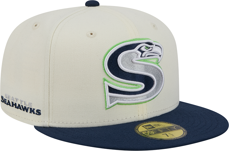 Seattle Seahawks Deceptor Chrome White New Era 59FIFTY Fitted Hat