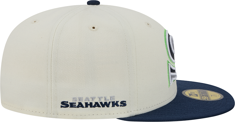 Seattle Seahawks Deceptor Chrome White New Era 59FIFTY Fitted Hat