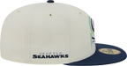 Seattle Seahawks Deceptor Chrome White New Era 59FIFTY Fitted Hat