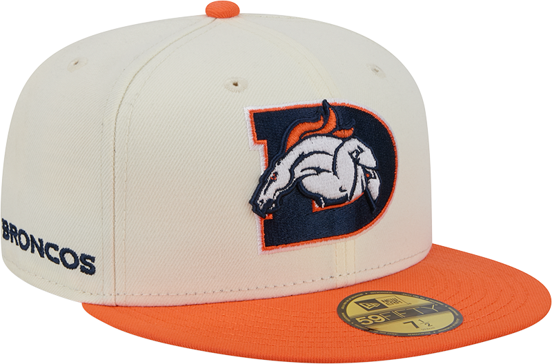Denver Broncos Deceptor Chrome White New Era 59FIFTY Fitted Hat