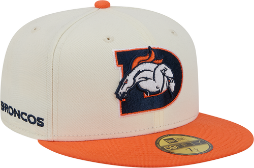 Denver Broncos Deceptor Chrome White New Era 59FIFTY Fitted Hat